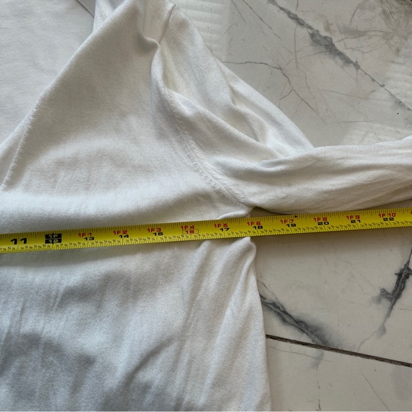 Zara White Elegant Cardigan with Jewel Buttons Women’s XXL - Picture 7 of 8